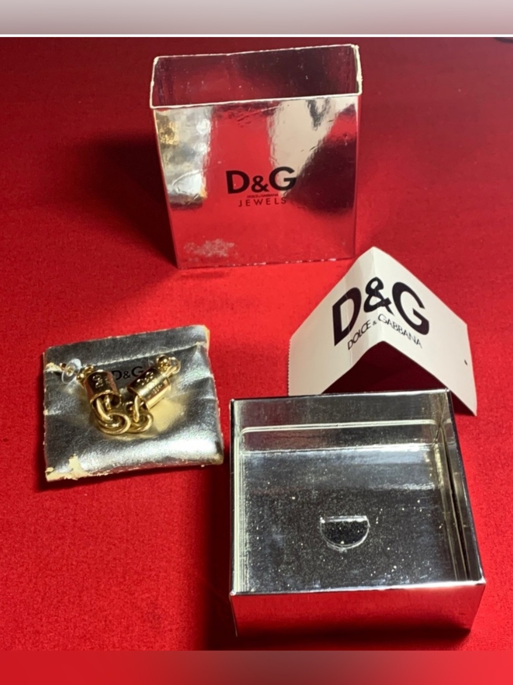 Dolce & Gabbana gold-plated steel ingot bar earrings - Picture 4 of 4